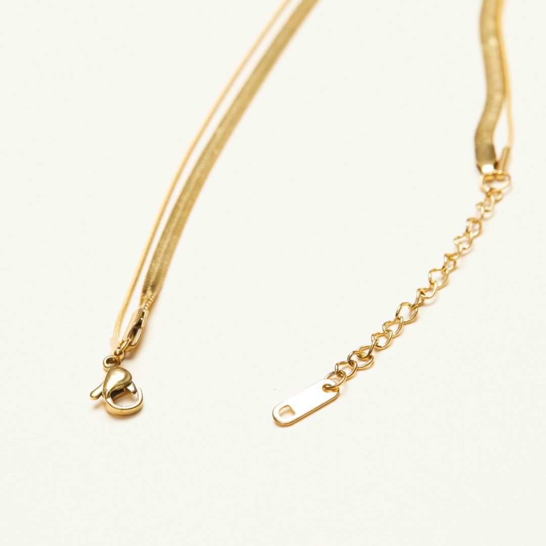 Gold Layered Herringbone Chain