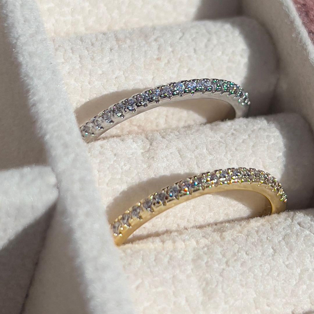 14k Micro Eternity Band