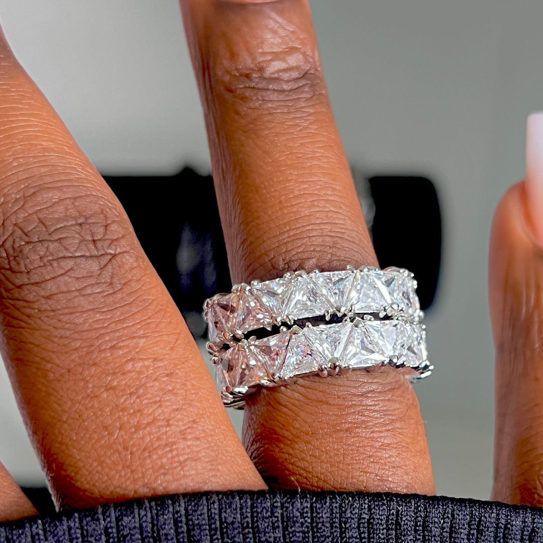 14k Trilliant Cut Eternity Band