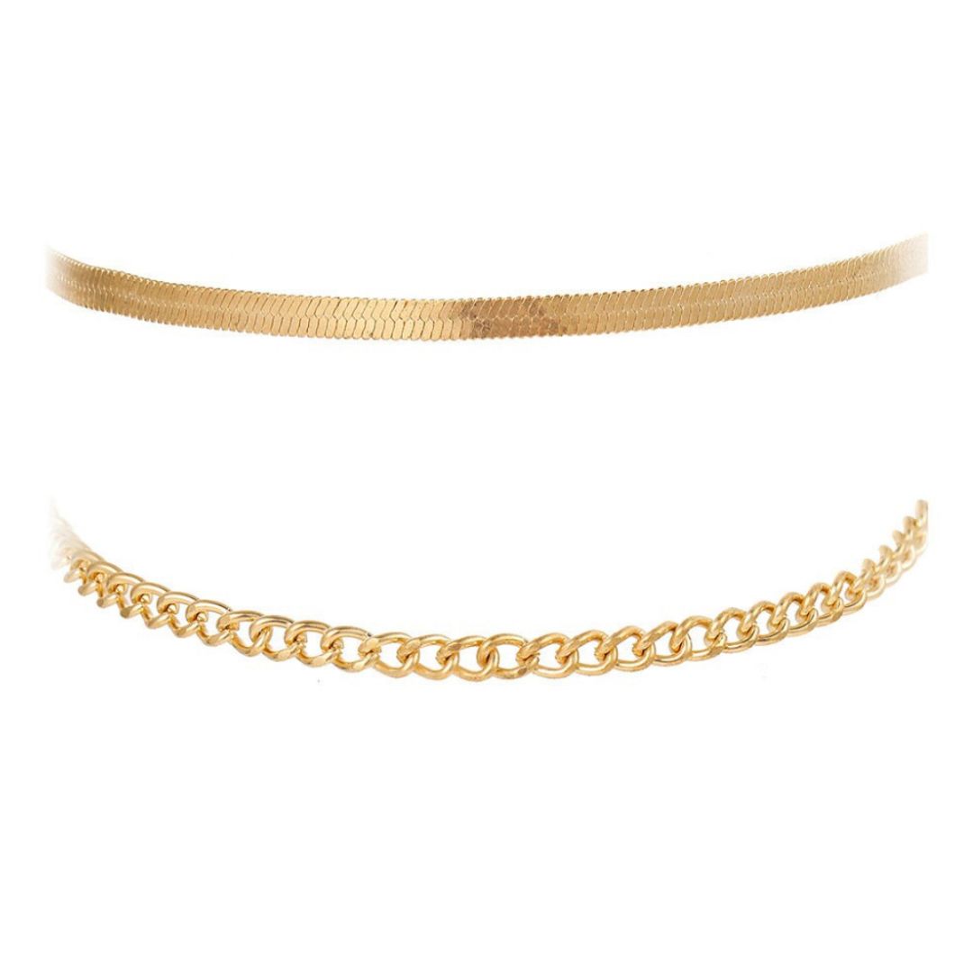 Flat Gold Snake Chain Anklet
