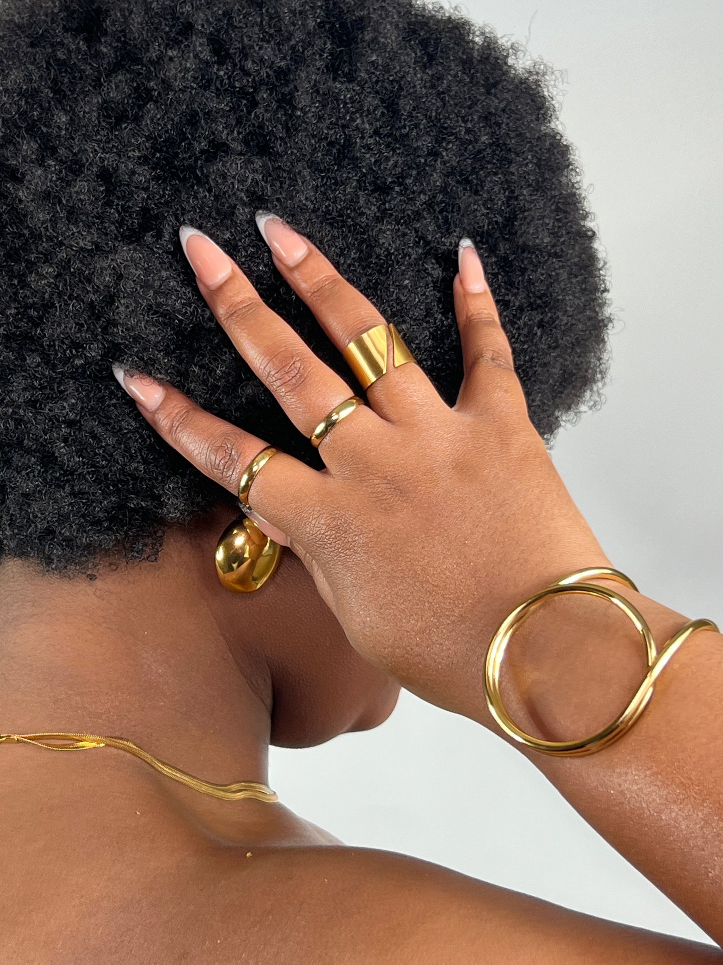 18k Minimalist Slit Block Ring