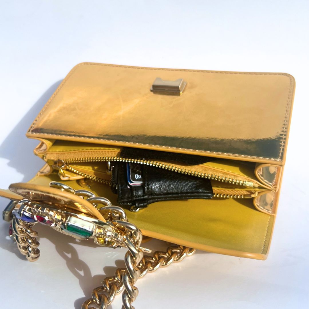Gold Metallic Crossbody Bag