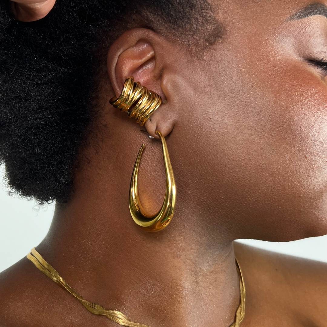 Hollow Out Minimalist Hoop