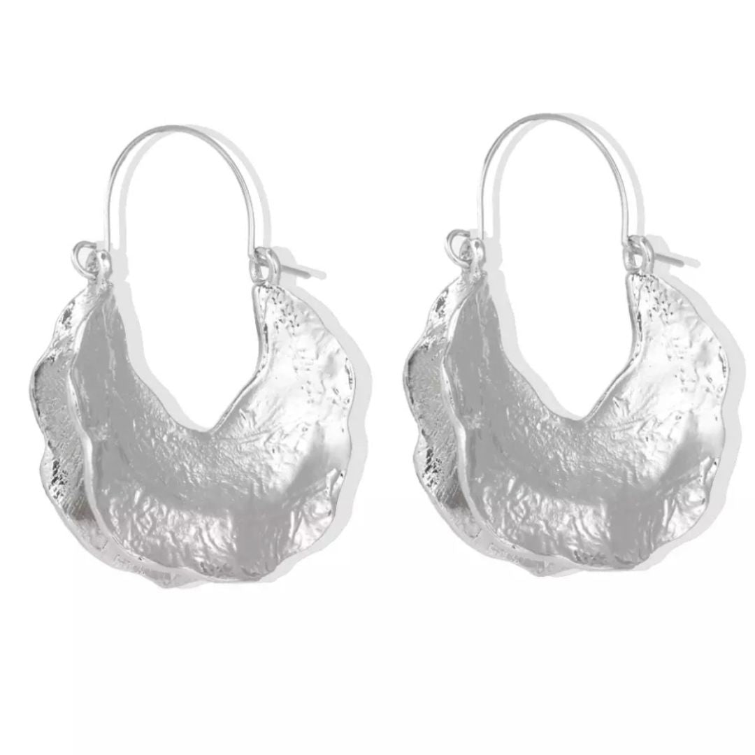 18k Gold Geometric Hoop Earrings