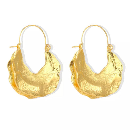 18k Gold Geometric Hoop Earrings