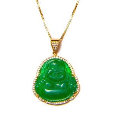Big Jade Buddha Necklace